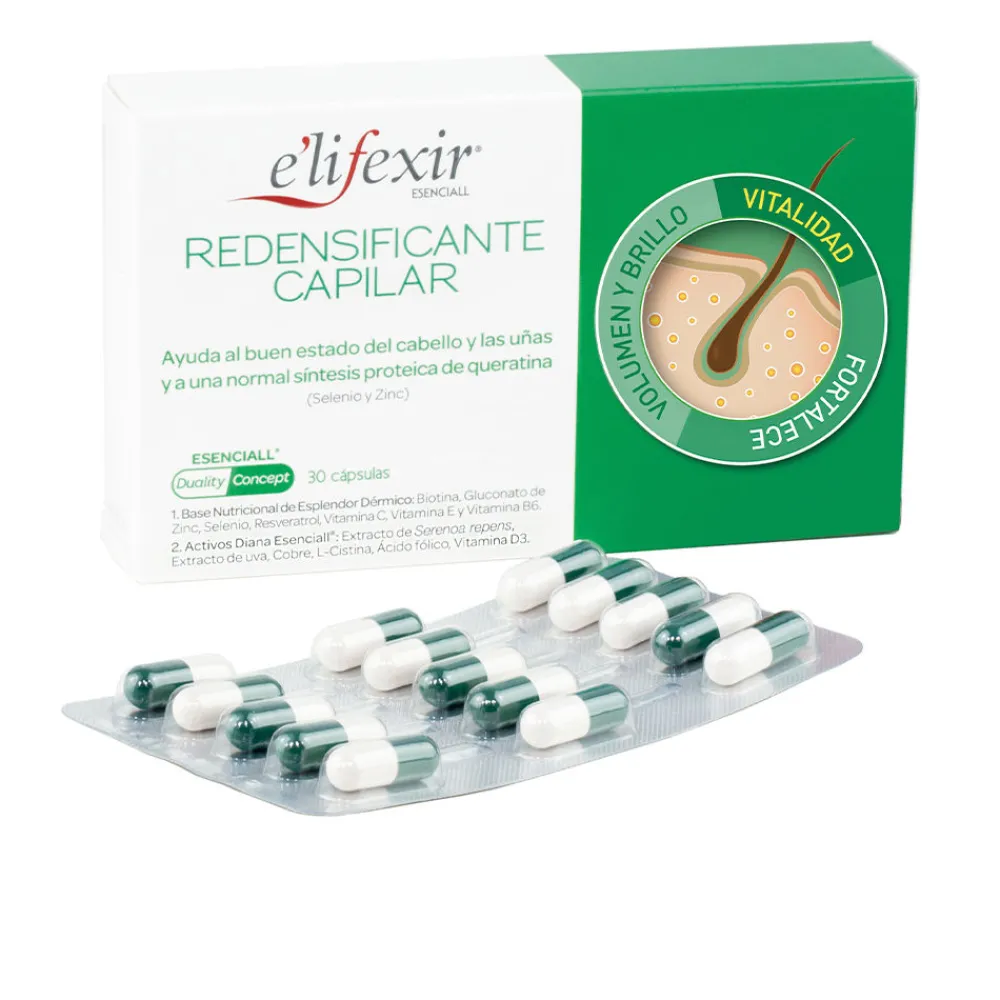 elifexir_esenciall_redens_1.webp E’Lifexir E'Lifexir Esenciall Redensificante Capilar Capsulas Online